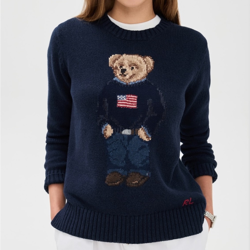 Polo Ralph Lauren American Flag Bear Sweater